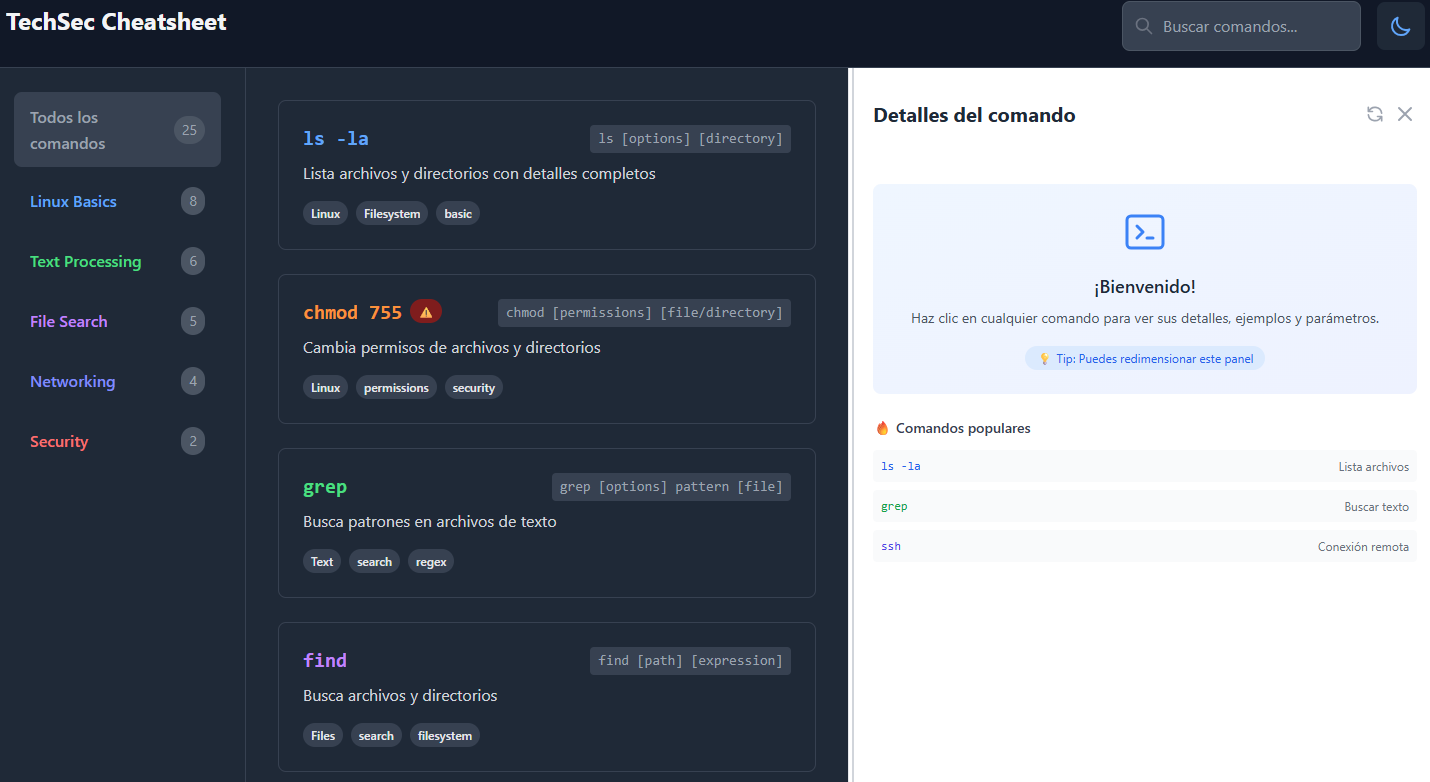 Cheat Sheets - Colección de cheat sheets para pentesting, herramientas y comandos